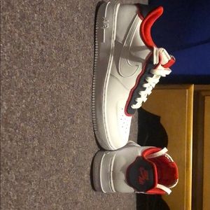 Nike Air Force Ones, Red, White, and Blue